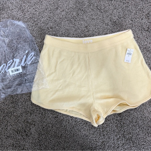 aerie Other - Aerie Yellow Ribbed Shorts